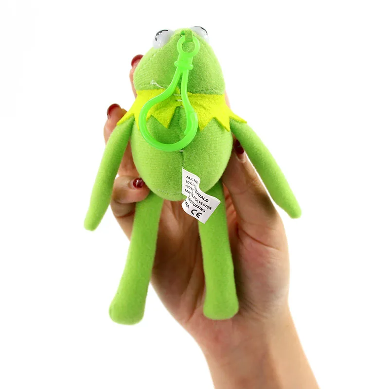 15cm 1pcs Sesame Street Kermit Frog bagpack Plush Mini Pendants toy dolls Key chain Christmas gifts for children