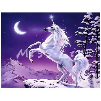 

5D unicorn embroidery cross stitches full diamond painting Art Decoration painting artwork diy animal horse diamond painting