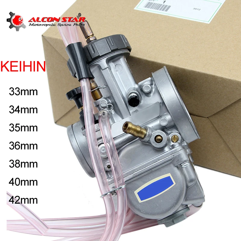 Online Alconstar 33 34 35 36 38 40 42mm de la motocicleta Park carburador 2 T 4 T Scooter ATV UTV carretera Cafe Racer Pit Bike 125CC 500CC