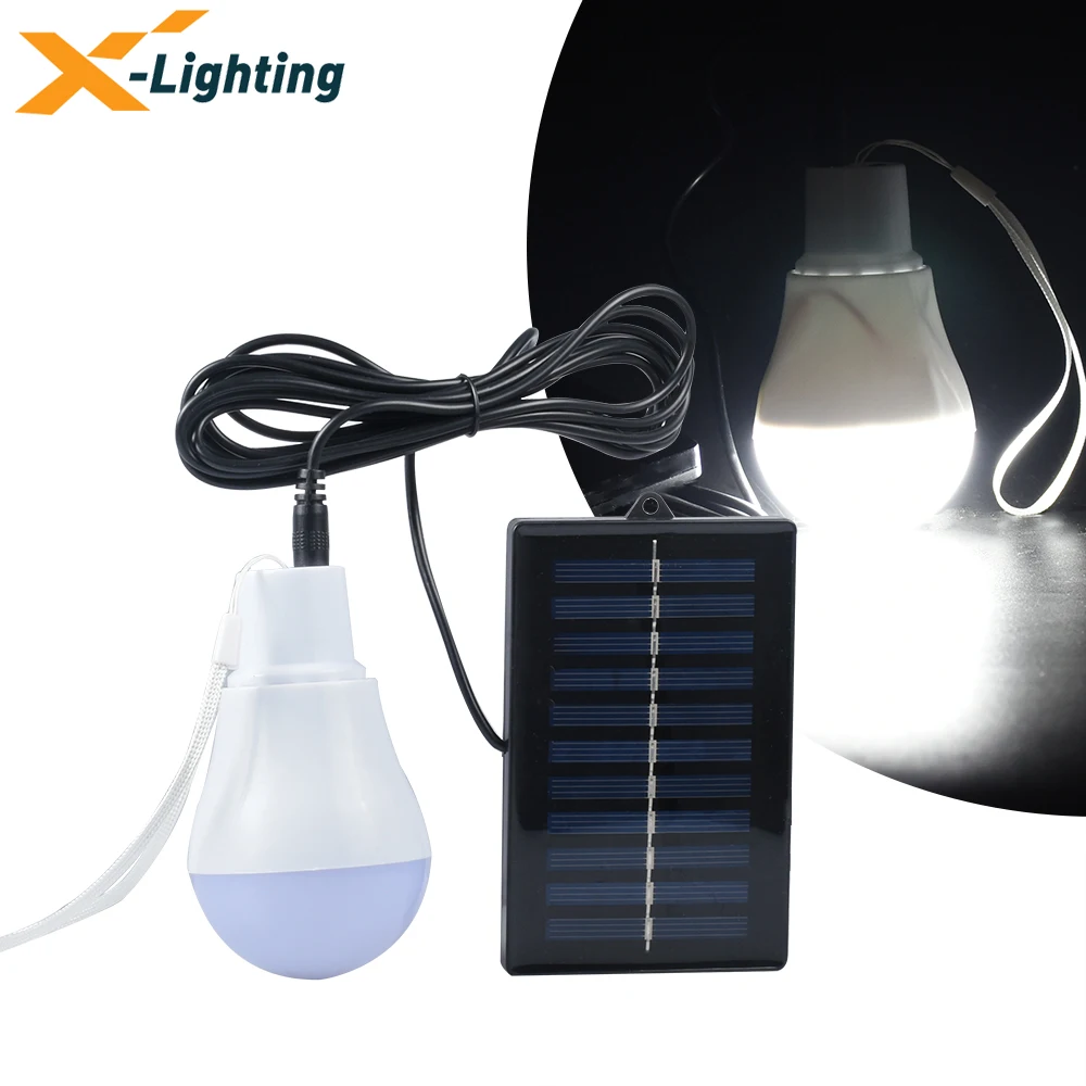 

solar light LED outdoor waterproof solar bulb hanging lamp courtyard garden solar led camping lights outdoors