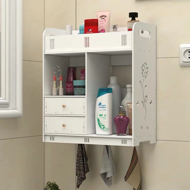 Bathroom Storage Cabinets Doors Shelves  Bathroom Wall Mounted Storage  Cabinets - Bathroom Shelves - Aliexpress