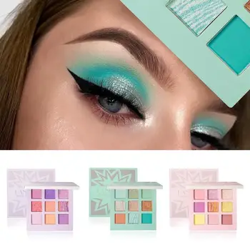 

9-Color Mother of Pearl Shimmer Matte Glitter Eye shadow Not Smudge Waterproof Palette Fine Powder Makeup Cosmetics