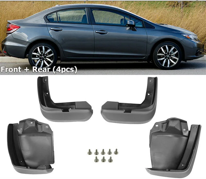 4 шт. Передняя тыльная грязь щиток Брызговики для Honda Civic Sedan 2012- 2013
