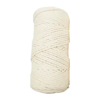 

4mm Macrame Rope 4 Strand Twisted String Cotton Cord DIY Handmade Wall Hanging