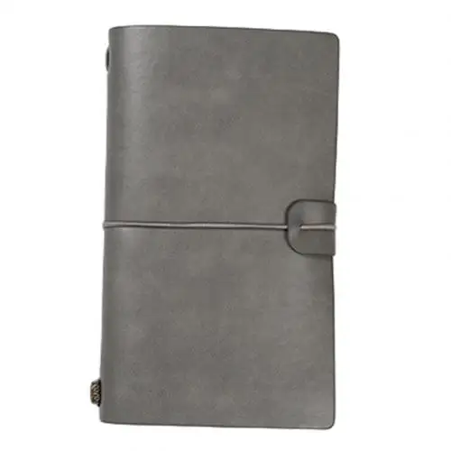 New Diary Notebook Agenda With Faux Leather Cover Loose Leaf Note Bookfor School Stationery or Traveler - Цвет: Серый