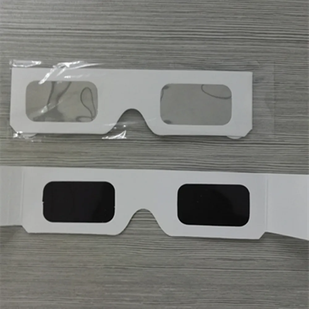 10 шт. Бумажные очки Eclipse, CE сертифицированные безопасные солнечные очки Eclipse, солнечные очки для защиты глаз Eclipse - Цвет: White Paper Frame