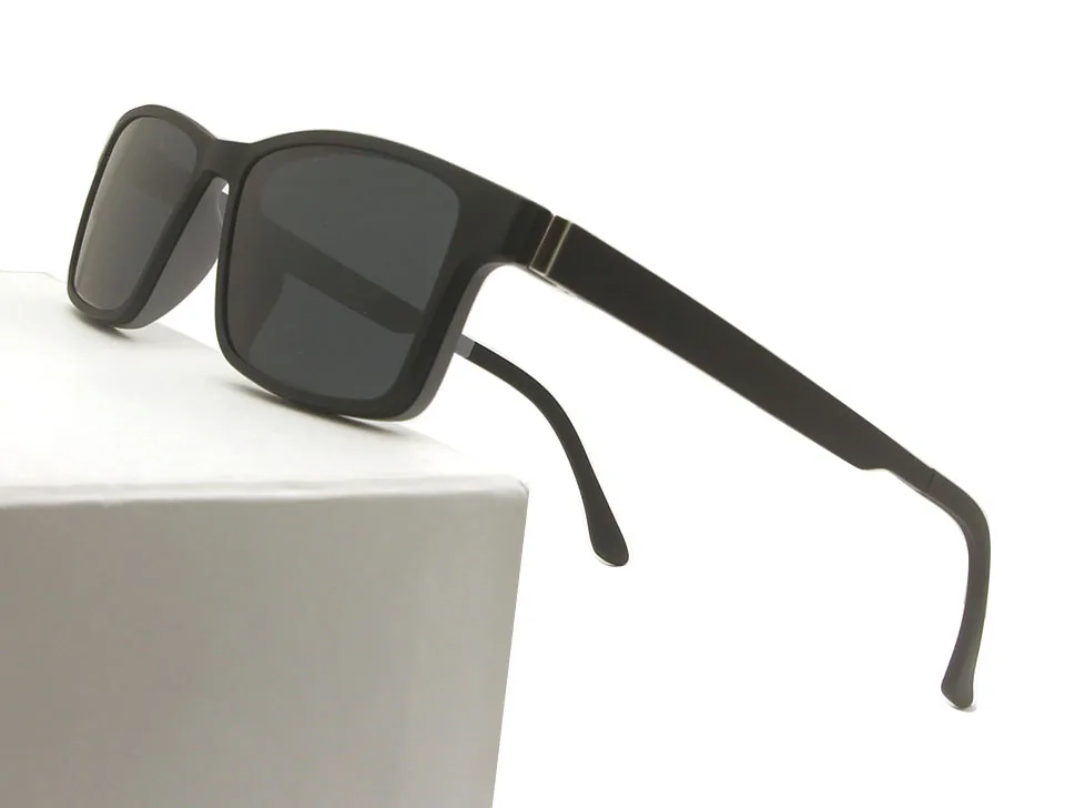 Ultem поляризованные солнцезащитные очки с магнитным креплением на очки оснастки оптическая рамка рецепт; очки винтажные мужские солнцезащитные очки UV400 - Цвет оправы: glass GRAY