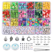 

Polymer Clay Beads Set Cartoon Resin Beads For DIY Jewelry Making Set Soft Clay Beads Bracelet Necklace Accessories Kit 2022 New