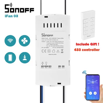 

SONOFF IFan03 WIFI Ceiling Fan Smart Home Switch for Amazon for Google Home 7.31