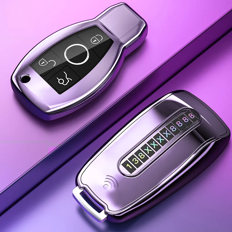 

TPU Car Key Case Cover For Mercedes Benz A-Class New Class B/C/E/S/R/V/GL Level/GLC/GLE/GLK/CLA/ALS/SLK/AMG car Accessories