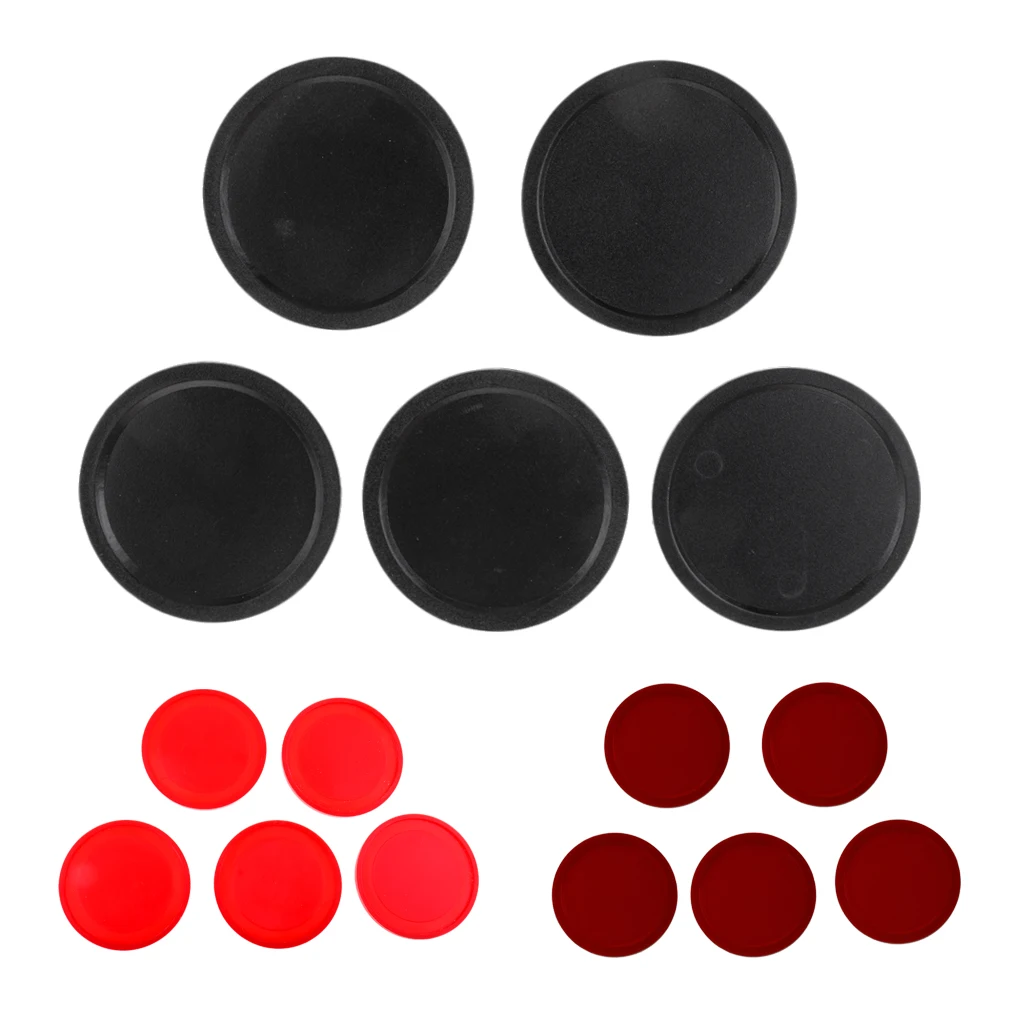 Durable Plastic Air Hockey Pucks for Game Tables, Set of 5, 50mm/60mm