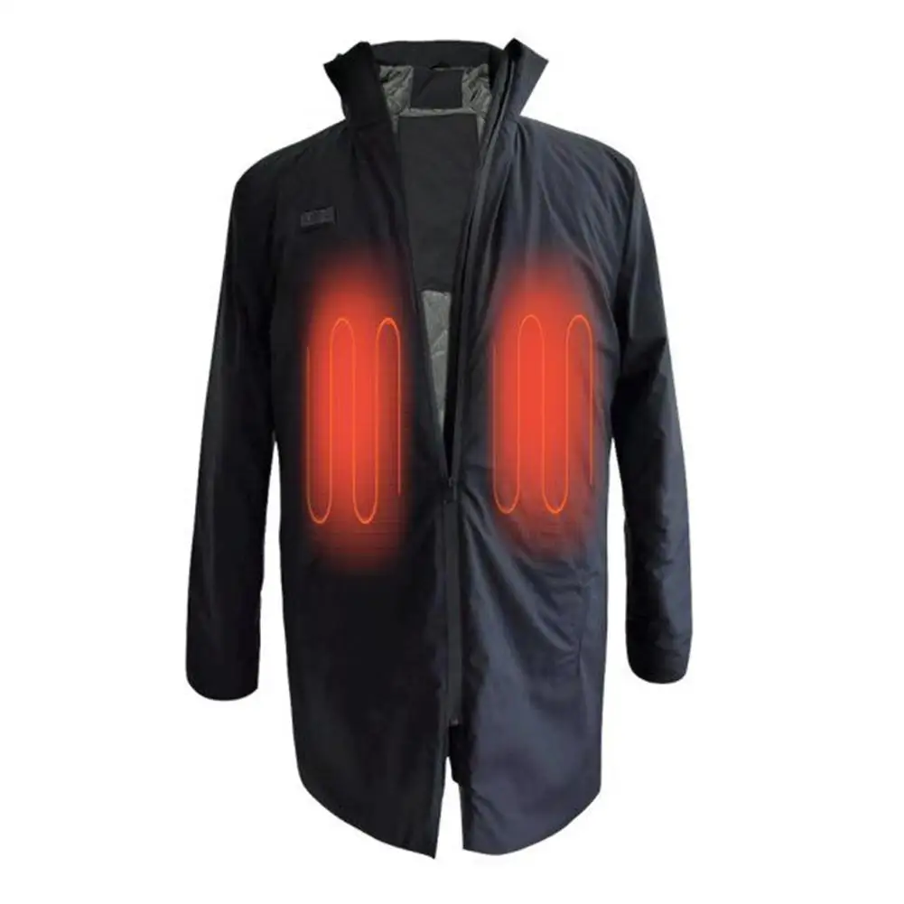 

Men's Winter Outdoor Intelligent USB Work Hooded Heating Jacket Coats Adjustable Temperature Control Safety Clothing