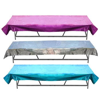 

1*2.7M Waterproof Glitter Foil Purple Frozen Birthday Party Table Cloth Cover Rectangular Table Wedding Birthday Tablecloths