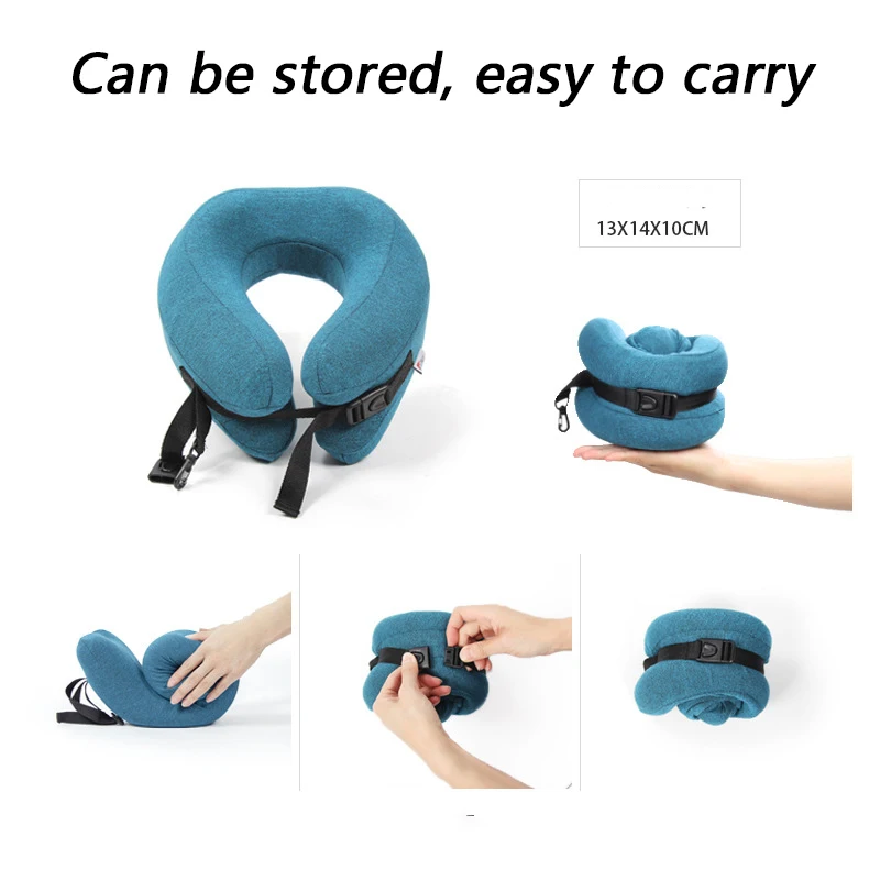 U-shaped Memory Foam Travel Pillow Neck Pillow Soft Head Car Flight Office Rest Support Airplane Travel Headrest Pillow
