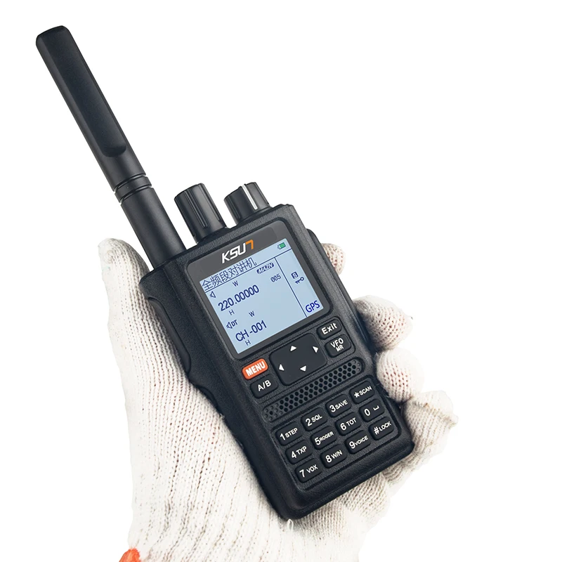 KSUN UV98D GPS Walkie Talkie Six Bands Frequency VOX SOS 10km Two Way