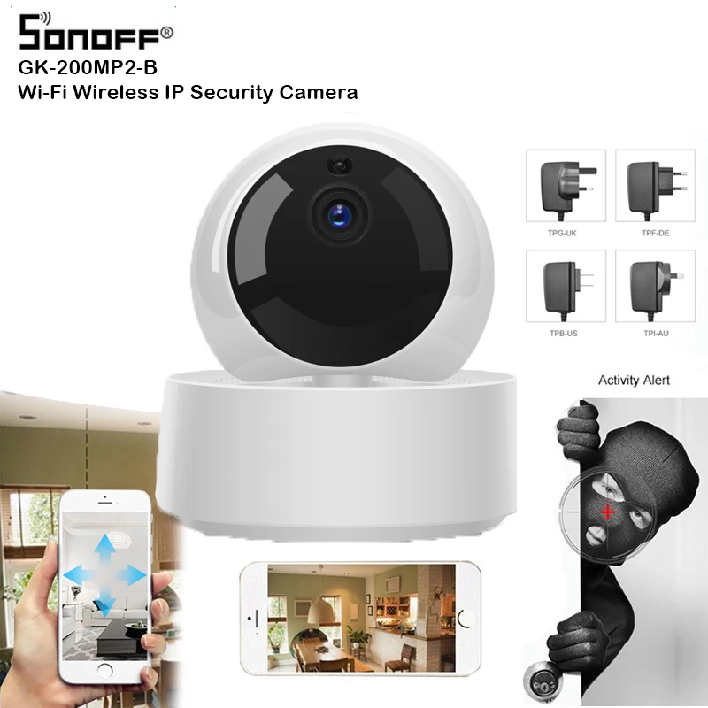 Беспроводная ip камера видеонаблюдения Sonoff 1080P HD Wi Fi управление через приложение