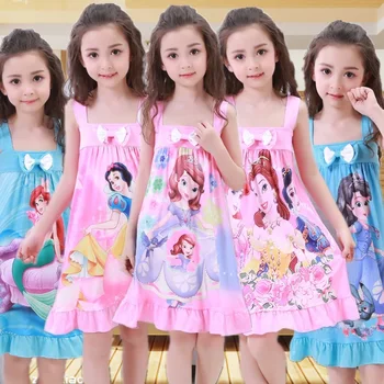 

Little Girls Dress Queen cartoon Olaf Princess Dresses for Girls Christmas Party Clothes Kids Sleepwear Clothing