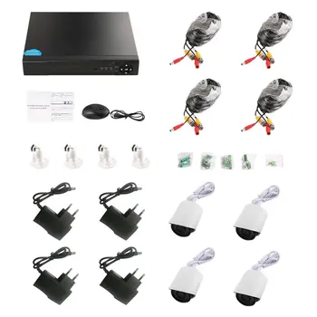 

4 Channels Mobile DVR Network Hybrid Digital Smart Video Recorder CCTV Surveillance DIY Kit With 2.0MP Coaxial Cameras
