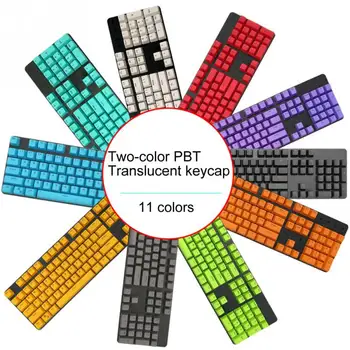 

104 Keys Keyboard Caps Replacement Parts Mechanical OEM Height PBT Wear Resistant Anti-Oil Ergonomic DIY Home Universal Gaming