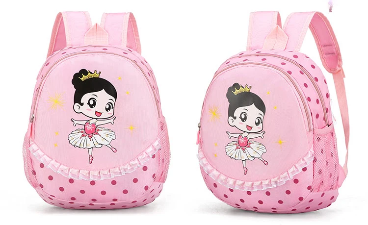 Модная розовая детская сумка для дискотеки для девочек рюкзак для танцев с точечной обувью милые балетки с принтом для девочек