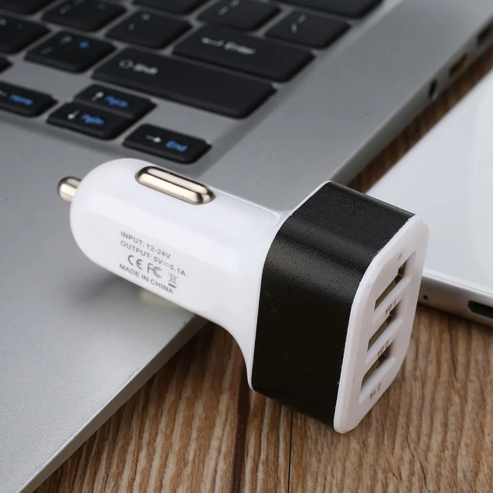 3 USB Автомобильное зарядное устройство большой динамик автомобильное зарядное устройство мобильный телефон универсальное автомобильное зарядное устройство адаптер для розетки