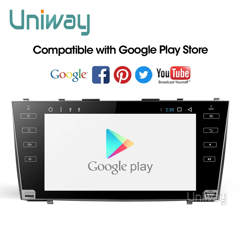 

AKMR9071 uniway 2G+32G android 9.0 car dvd gps player for toyota camry 2007 2008 2009 car radio with steering wheel car gps