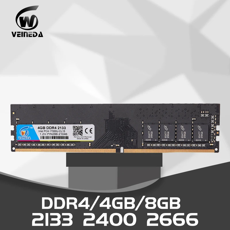 Veined 4 4gb Memória Ram Memoria Módulo Computador Desktop 1.2 v Tensão Non-ecc Pc4 4g 8g Ddr4 8 gb Ddr