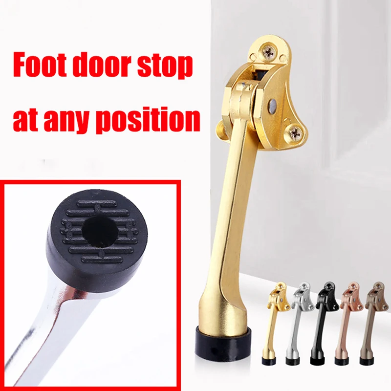1pc Door Stopper Kick Down Home Door Holder Rubber Buffer Door Mounted Stopper For Home Tools Accessories Door Stopper