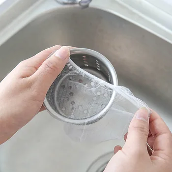 

100pcs Kitchen Anti-Clogging Sink Filter Dish Washing Sink Drain Residue Filter Garbage Bag Water Cut Bag Kitchen Shower Floor