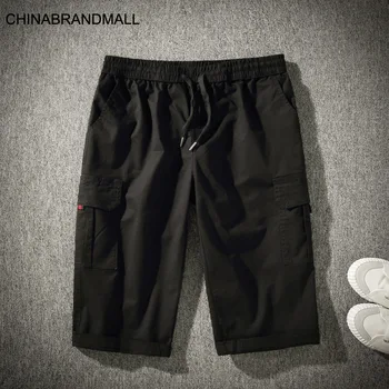 

Men Plus Plus Size Leisure Shorts Male Fat Man Multi-bag Pants Tooling Shorts Male Middle Pants