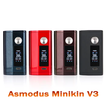 

Asmodus Minikin V3 200W Box Mod Powered By Dual 18650 Batteries E-Cig Touch Screen Mod Vaporizer For RTA RDA RDTA