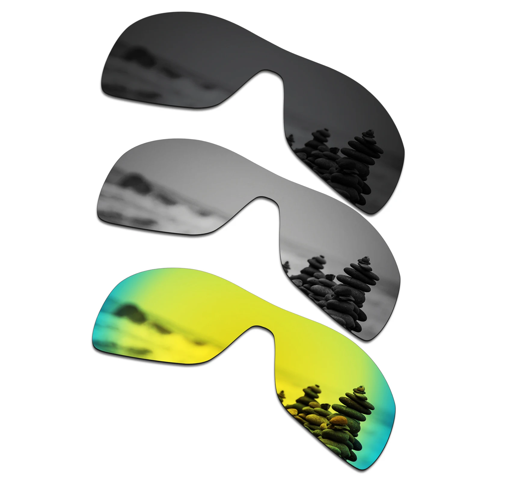 SmartVLT поляризованные Сменные линзы для солнцезащитных очков Oakley Antix-несколько вариантов - Цвет линз: BlackSilverGold
