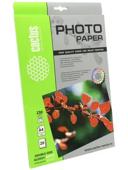 

Photo paper cactus cs-gma423020. glossy/matte. two-sided. A4. 230g/m2. 20 sheet