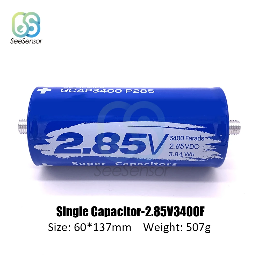 

New Version Super Farad Capacitor 2.85V 3400F 60*137mm Super Capacitors for Car Vehicle Auto Power Supply