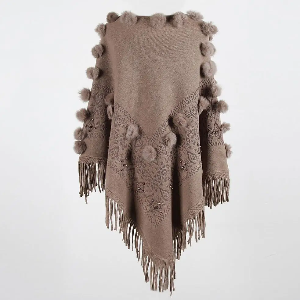 Women Coat Sweater Cardigan Casual Knitted Plus Size Poncho Sweater Autumn Winter Top