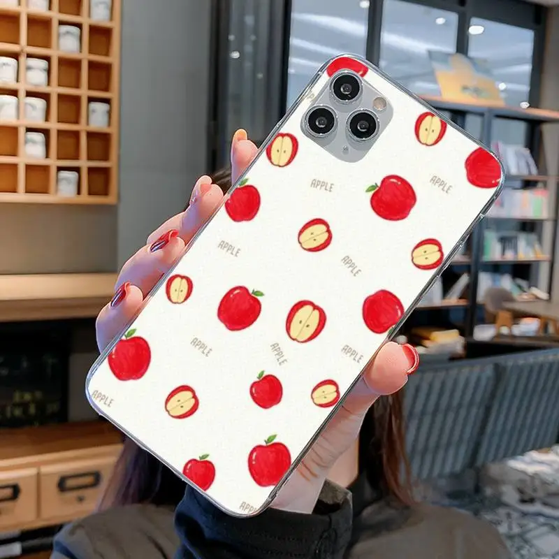 Motirunner фрукты и овощи плитка мягкий чехол для телефона Capa IphoneX XS 11 11Pro 5 5s SE 6 6s Plus 7 8