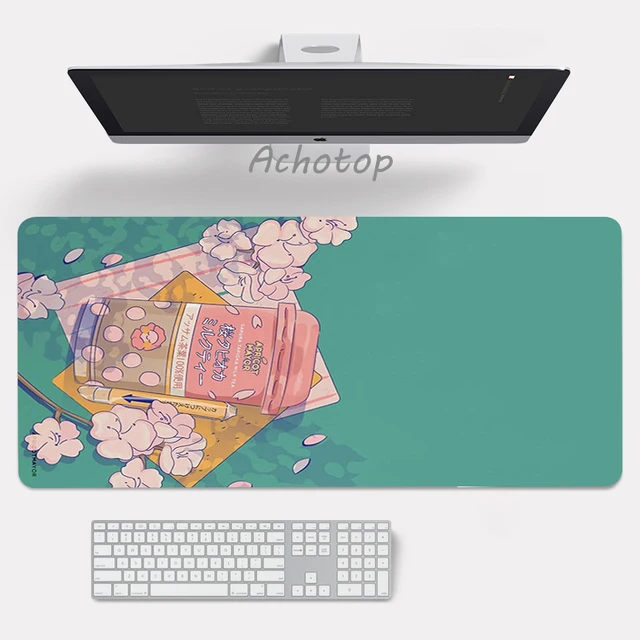 Large Anime Pink Mousepad Gamer Cute Kawaii XXL Gaming Mouse Pad Rubber Otaku Locking Edge Big Fashion Laptop Notebook Desk Mat 8