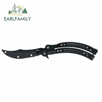 

EARLFAMILY 13cm x 2.7cm for CSGO Butterfly Knife Funny JDM Car Stickers Vinyl Car Sticker Waterproof Sunscreen Anime Decal