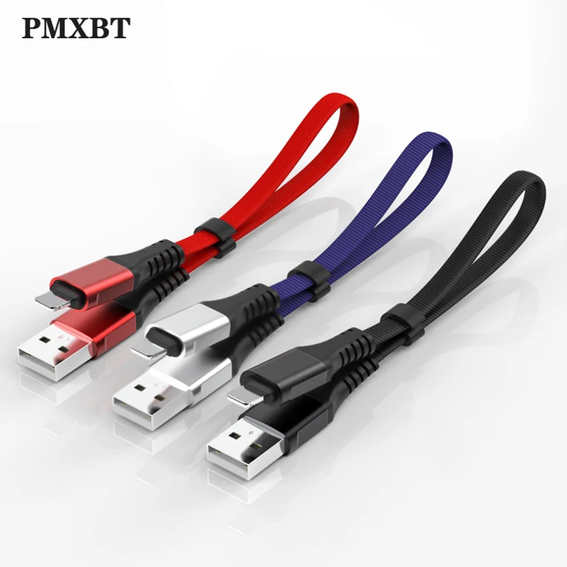 

30CM 2.4A Fast Charger Cable Micro USB/Type C Braided Power Bank Short Cable For iPhone 6 Samsung Galaxy S8 S9 Plus Redmi Note 7