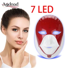 Перезаряжаемый 7 цветов светодиодный светильник-маска для фотонной терапии, инструмент для ухода за кожей лица, омоложение кожи, Отбеливающее устройство для красоты