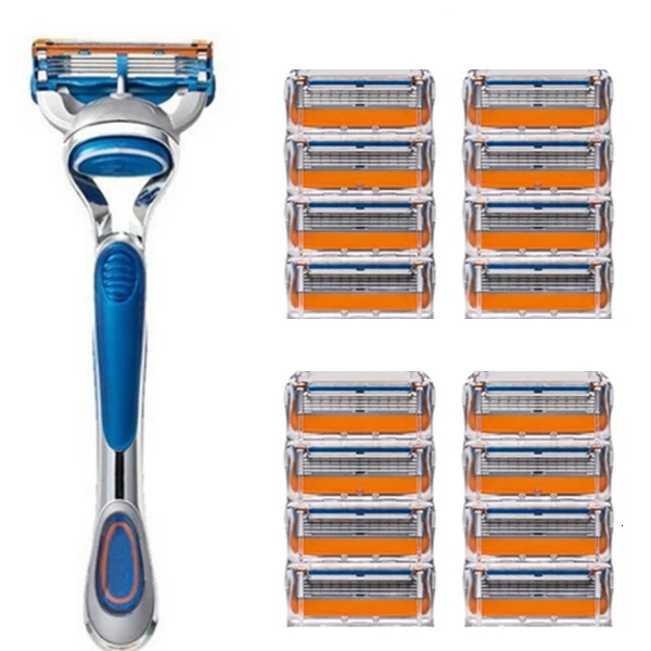 

Razor Blade Men's Shaver Razor Blades 5-layer Razor Blades for Face Care Compatible with Gillettee Fusione Razor 1Holder +N