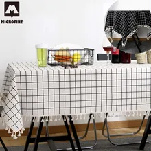Best Price Microfine Tablecloth New Year's for Kitchen Oilcloth Rectangular Round Modern Style Decorations Home