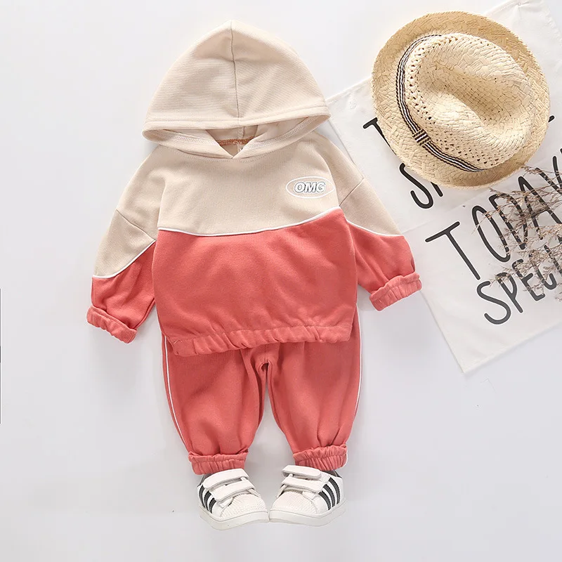 

Korean-style Children Baby Mixed Colors Hooded Long Sleeve Spring And Autumn New Style BOY'S Fashion Hoodie Sports Leisure Suit