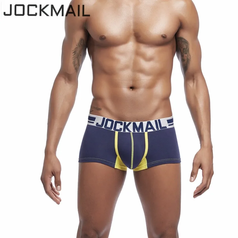 Бренд JOCKMAIL, сексуальное мужское нижнее белье, боксеры, шорты для мужчин, мужские трусы, мужское хлопковое Гей Нижнее белье, высокое качество, домашнее ночное и нижнее белье, Новинка