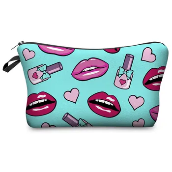 

A AUSUKY multicolor pattern cosmetic bag ladies cosmetic bag fashion beauty bag travel handbag cute clutch bag female bag