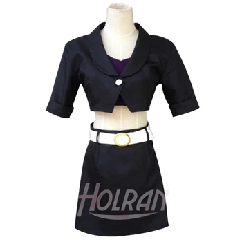 

Anime Death Parade cosplay costume role Chiyuki tops coat skirt belt suit black uniform Halloween party
