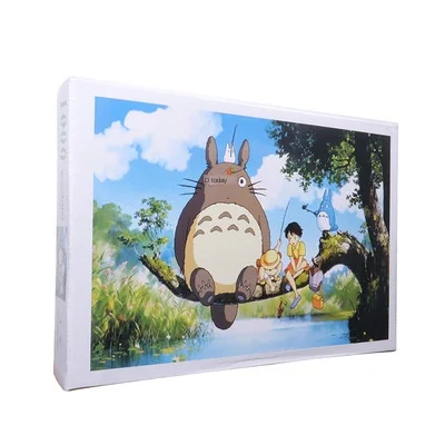 1000 PCs Jigsaw Puzzle General Paper Totoro Fishing Stall Night Market a Generation of Fat Educational Toy Gift