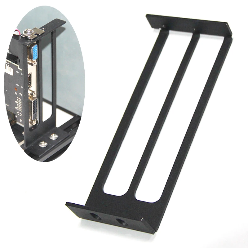 Placa Gráfica do Chassi do Desktop Defletor C-tipo Placa Gráfica Suporte de Fixação Dupla-furo Liga de Alumínio Faça Você Mesmo Gpu Suporte com Parafusos