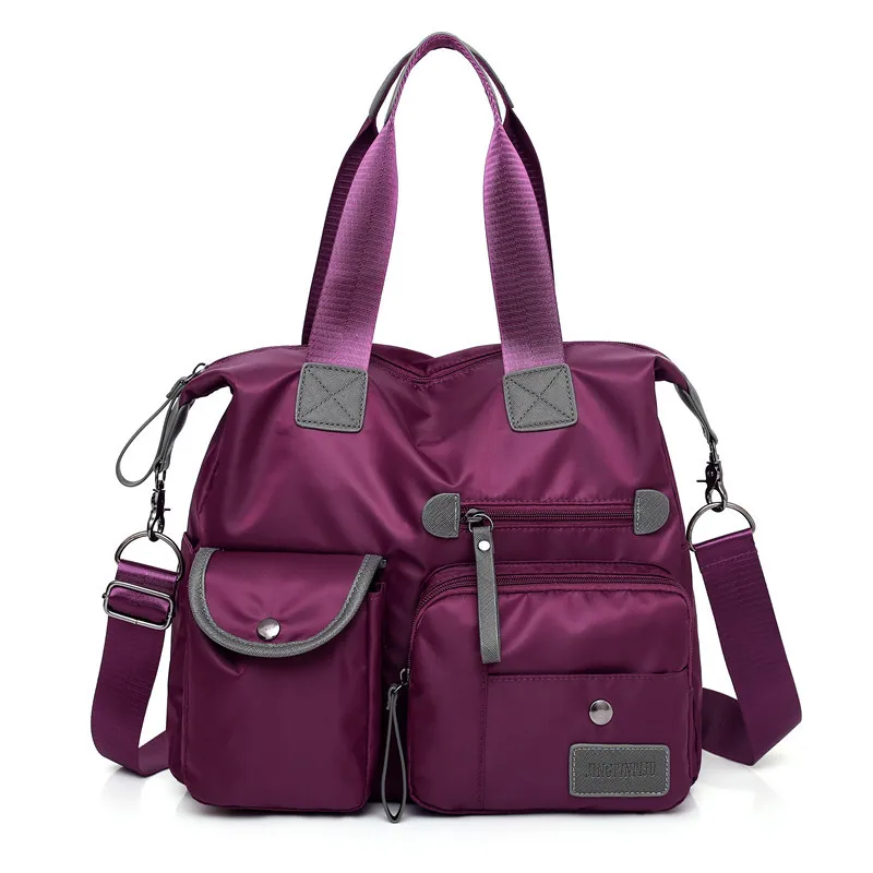 

Export Nylon Cloth WOMEN'S Bag 2019 New Style Autumn And Winter Solid Color Large Capacity Waterproof Hand Messenger Bag