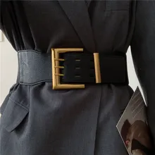 Women's Fashion Elastic Belt Pure Color High Quality Autumn And Winter Decoration Sweater Girdle Wide Stretch Big Dress Belts
